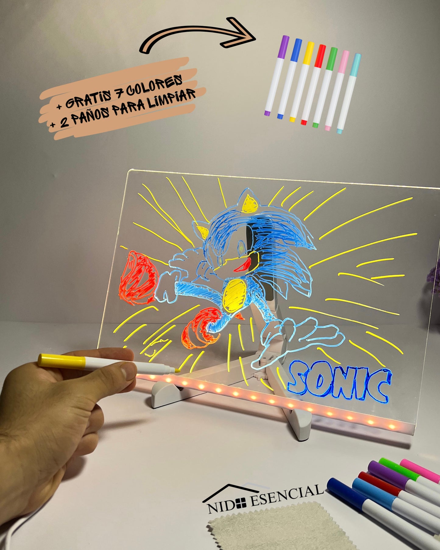 Pizarra LED Mágica: ¡Organiza la Familia con Diversión!